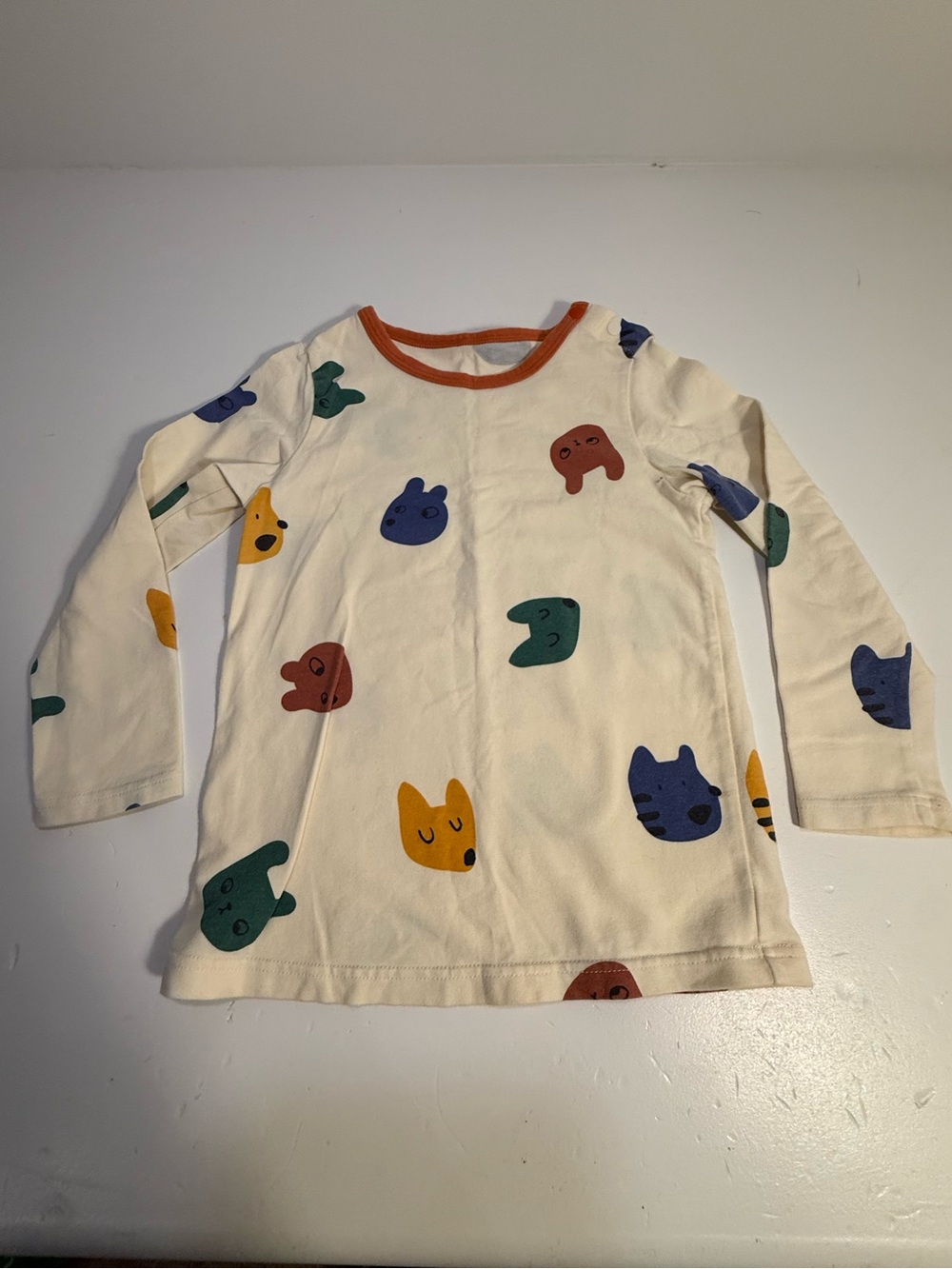 Minibala Cream Animal Long Sleeve Top – 3T